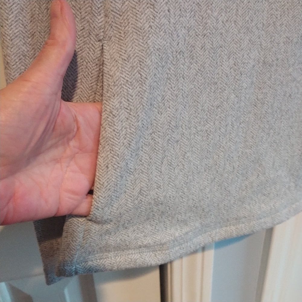 Kyodan Outdoors Brushed Jacquard Soft Grey Herringbone Quarter Zip Top Jacket L - Picture 8 of 12